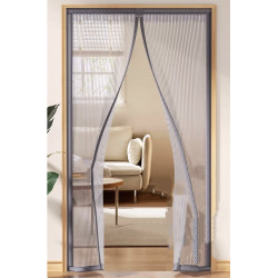 Magnetic Screen Door Curtain, fly proof door Curtain grey