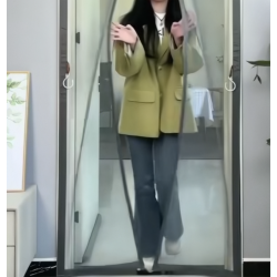 Magnetic Screen Door Curtain, fly proof door Curtain brown